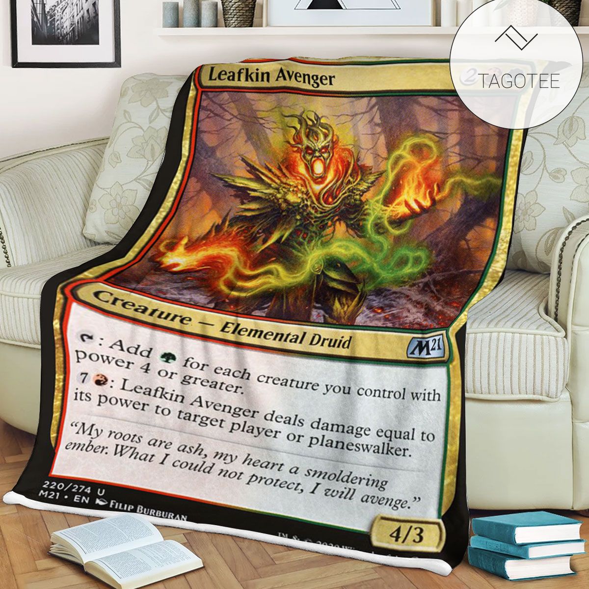 Game Mtg Magic The Gathering M21 220 Leafkin Avenger Fleece Blanket Game Mtg Magic The Gathering M21 220 Leafkin Avenger Fleece Blanket