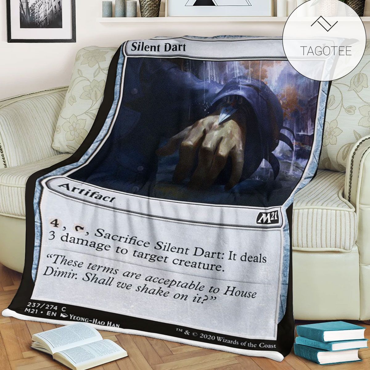 Game Mtg Magic The Gathering M21 237 Silent Dart Fleece Blanket Game Mtg Magic The Gathering M21 237 Silent Dart Fleece Blanket