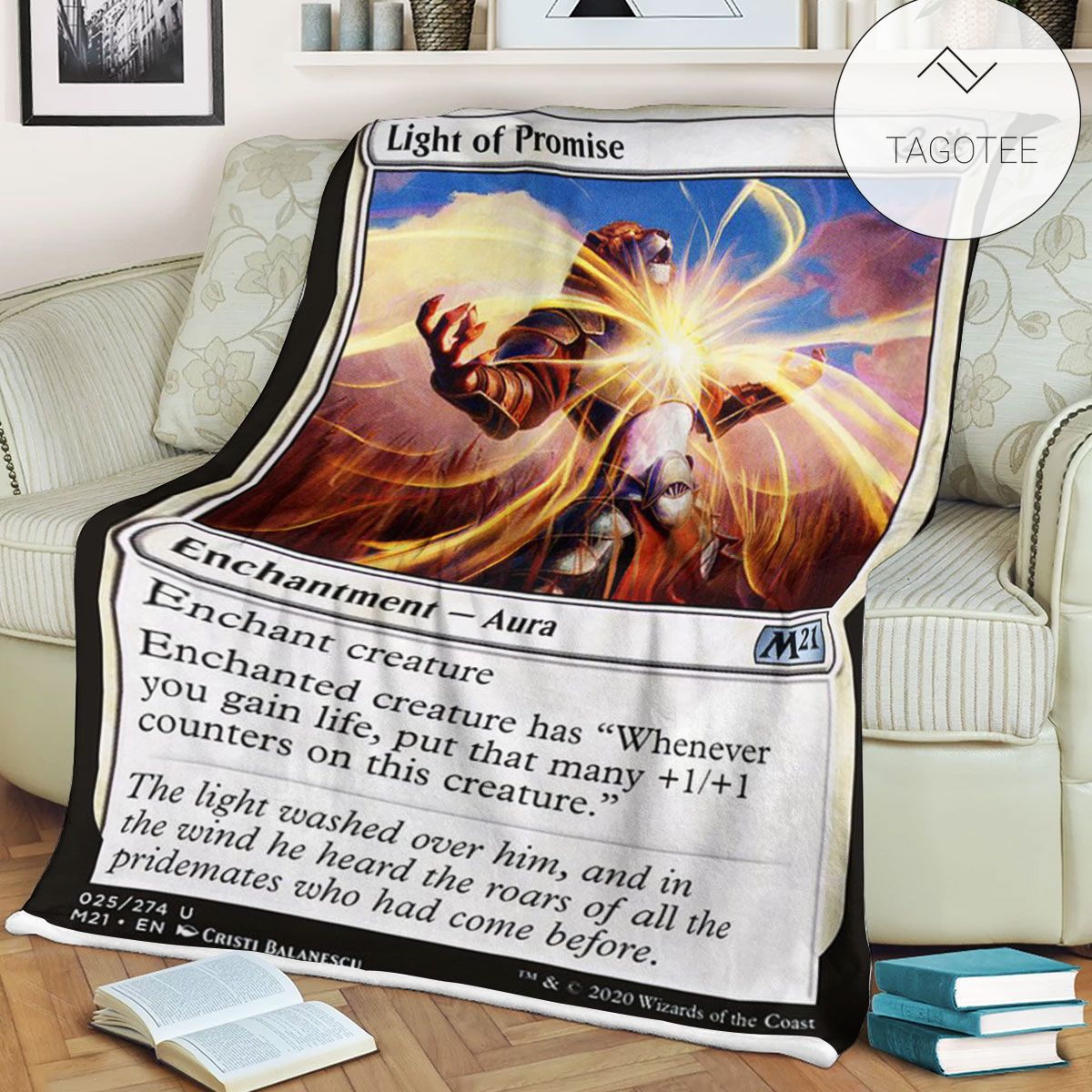 Game Mtg Magic The Gathering M21 25 Light Of Promise Fleece Blanket Game Mtg Magic The Gathering M21 25 Light Of Promise Fleece Blanket