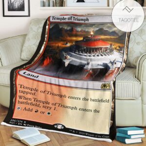 Game Mtg Magic The Gathering M21 256 Temple Of Triumph Fleece Blanket Tagotee