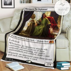 Game Mtg Magic The Gathering M21 27 Mangara The Diplomat Fleece Blanket Tagotee
