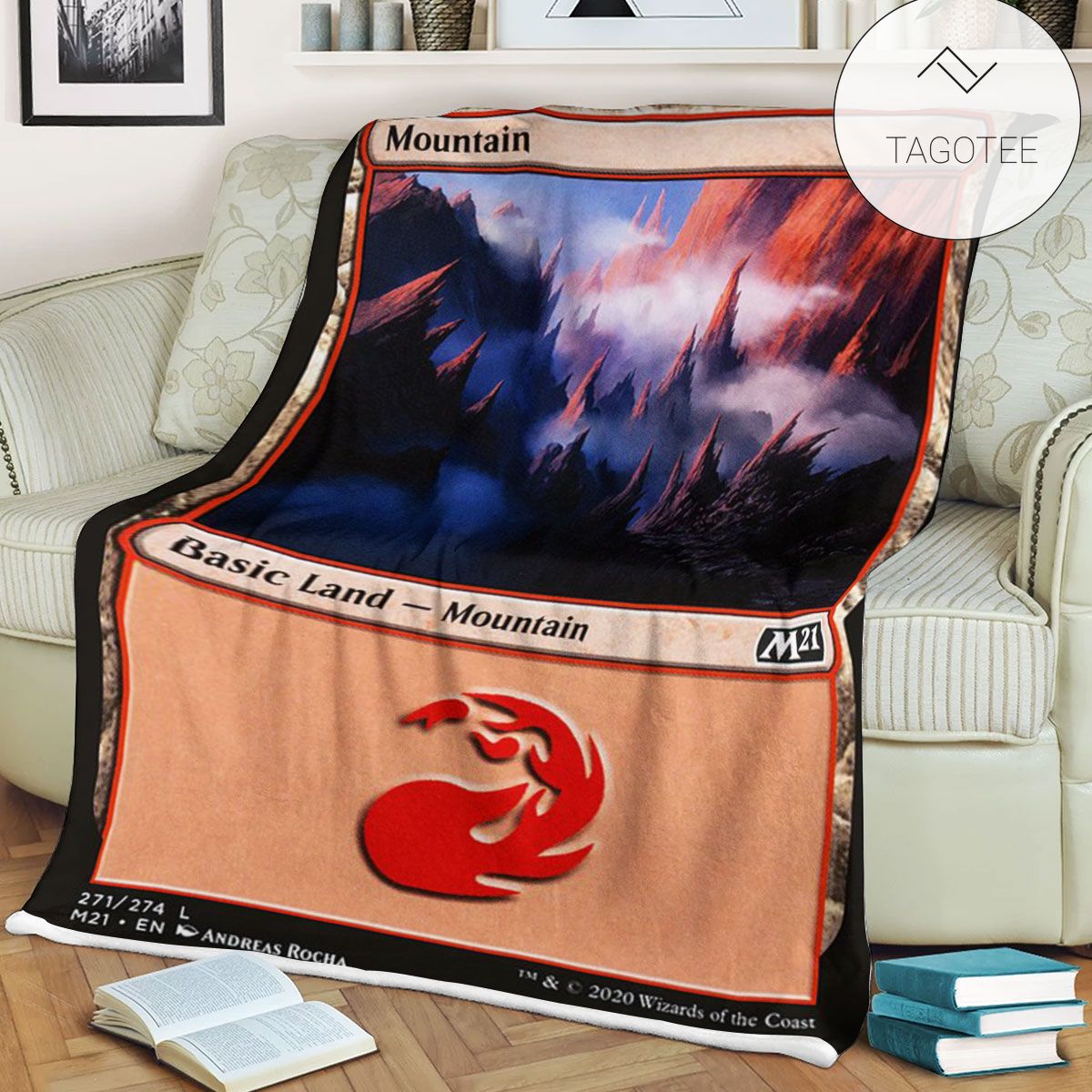 Game Mtg Magic The Gathering M21 271 Mountain Fleece Blanket Game Mtg Magic The Gathering M21 271 Mountain Fleece Blanket