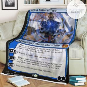 Game Mtg Magic The Gathering M21 275 Teferi Master Of Time Fleece Blanket Tagotee