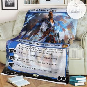 Game Mtg Magic The Gathering M21 281 Teferi Master Of Time Fleece Blanket