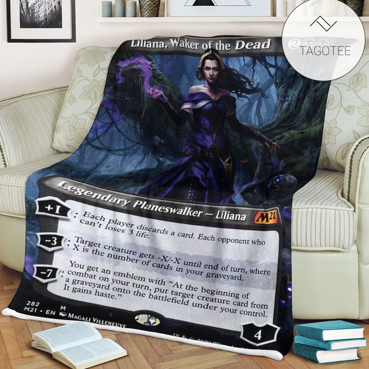 Game Mtg Magic The Gathering M21 282 Liliana Waker Of The Dead Fleece Blanket Game Mtg Magic The Gathering M21 282 Liliana Waker Of The Dead Fleece Blanket