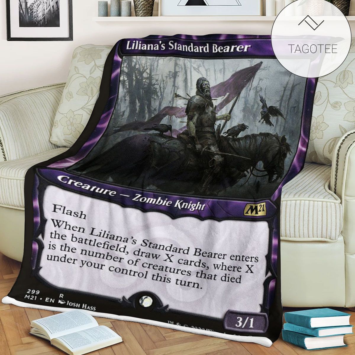 Game Mtg Magic The Gathering M21 299 Liliana S Standard Bearer Fleece Blanket Game Mtg Magic The Gathering M21 299 Liliana S Standard Bearer Fleece Blanket