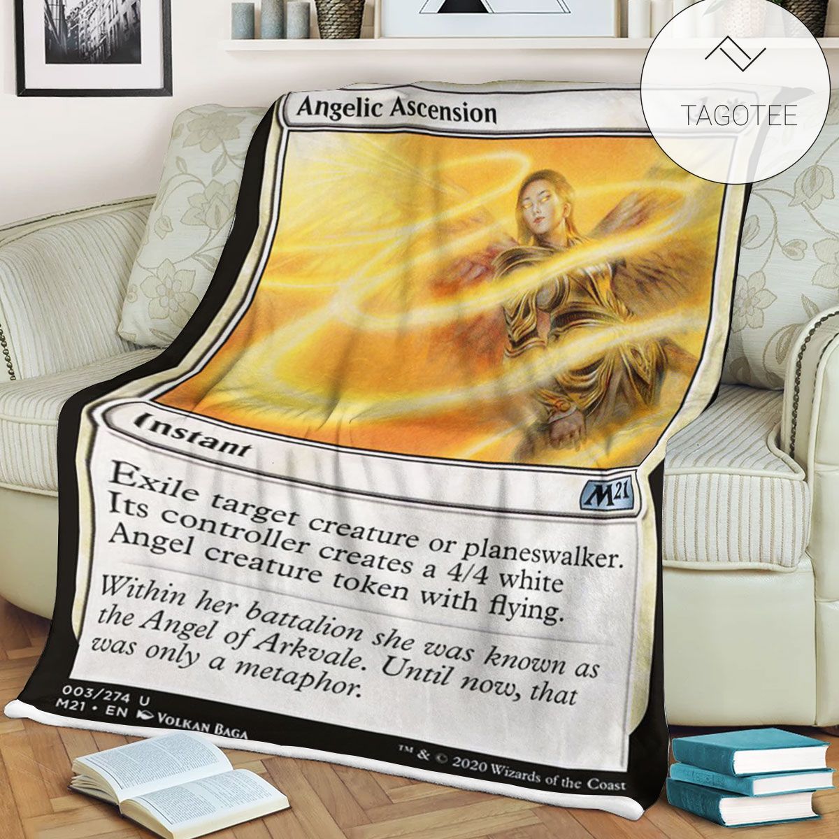 Game Mtg Magic The Gathering M21 3 Angelic Ascension Fleece Blanket Tagotee Game Mtg Magic The Gathering M21 3 Angelic Ascension Fleece Blanket Tagotee