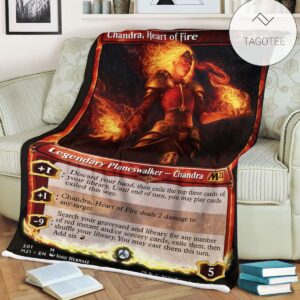 Game Mtg Magic The Gathering M21 301 Chandra Heart Of Fire Fleece Blanket Tagotee
