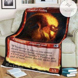 Game Mtg Magic The Gathering M21 304 Chandra S Pyreling Fleece Blanket