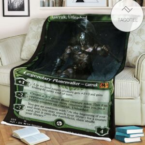Game Mtg Magic The Gathering M21 305 Garruk Unleashed Fleece Blanket