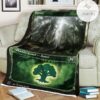 Game Mtg Magic The Gathering M21 313 Forest Fleece Blanket Tagotee