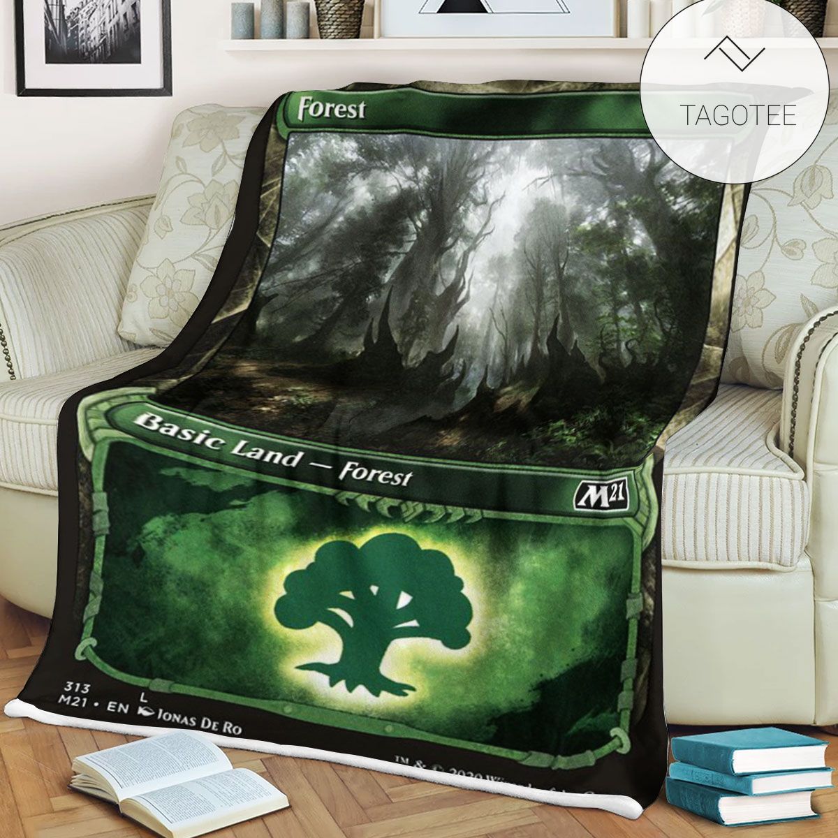 Game Mtg Magic The Gathering M21 313 Forest Fleece Blanket Tagotee Game Mtg Magic The Gathering M21 313 Forest Fleece Blanket Tagotee