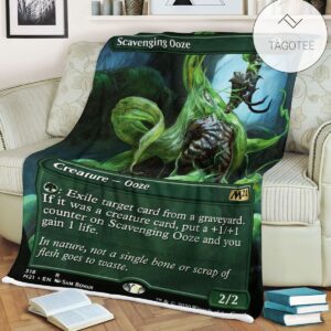Game Mtg Magic The Gathering M21 318 Scavenging Ooze Fleece Blanket