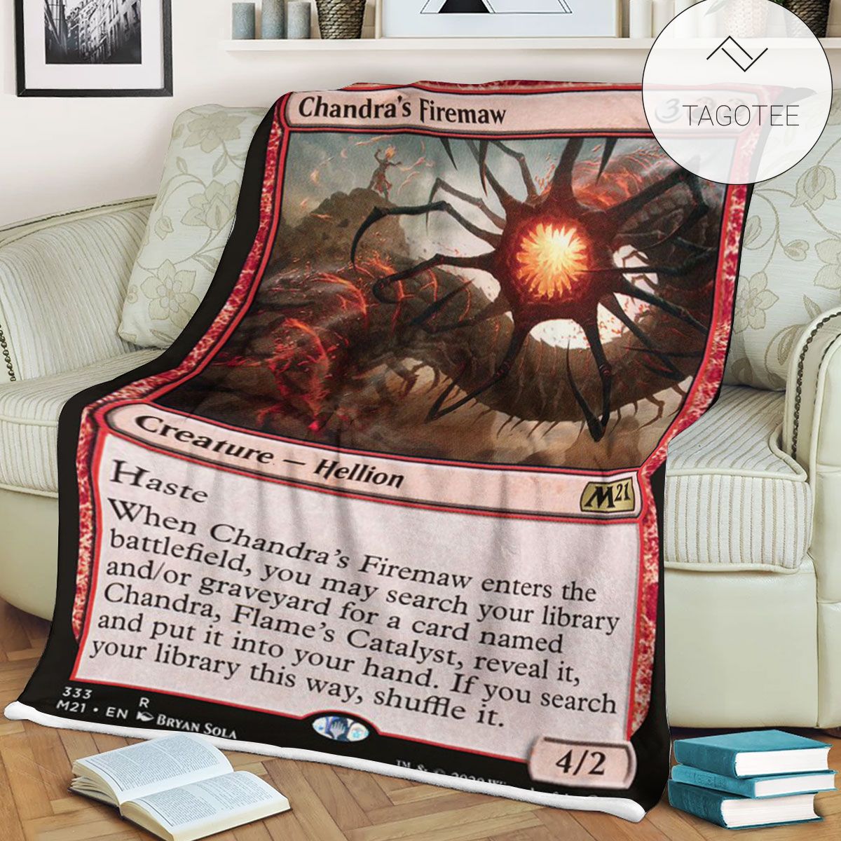 Game Mtg Magic The Gathering M21 333 Chandra S Firemaw Fleece Blanket Game Mtg Magic The Gathering M21 333 Chandra S Firemaw Fleece Blanket
