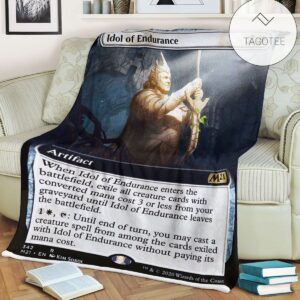 Game Mtg Magic The Gathering M21 342 Idol Of Endurance Fleece Blanket