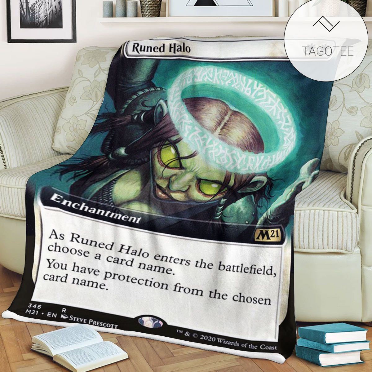 Game Mtg Magic The Gathering M21 346 Runed Halo Fleece Blanket Game Mtg Magic The Gathering M21 346 Runed Halo Fleece Blanket