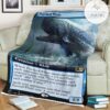 Game Mtg Magic The Gathering M21 351 Pursued Whale Fleece Blanket Tagotee