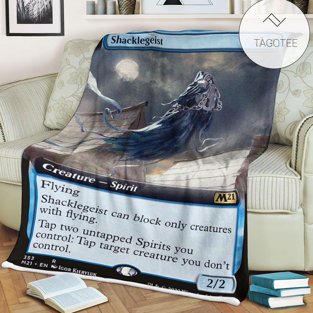 Game Mtg Magic The Gathering M21 353 Shacklegeist Fleece Blanket Game Mtg Magic The Gathering M21 353 Shacklegeist Fleece Blanket