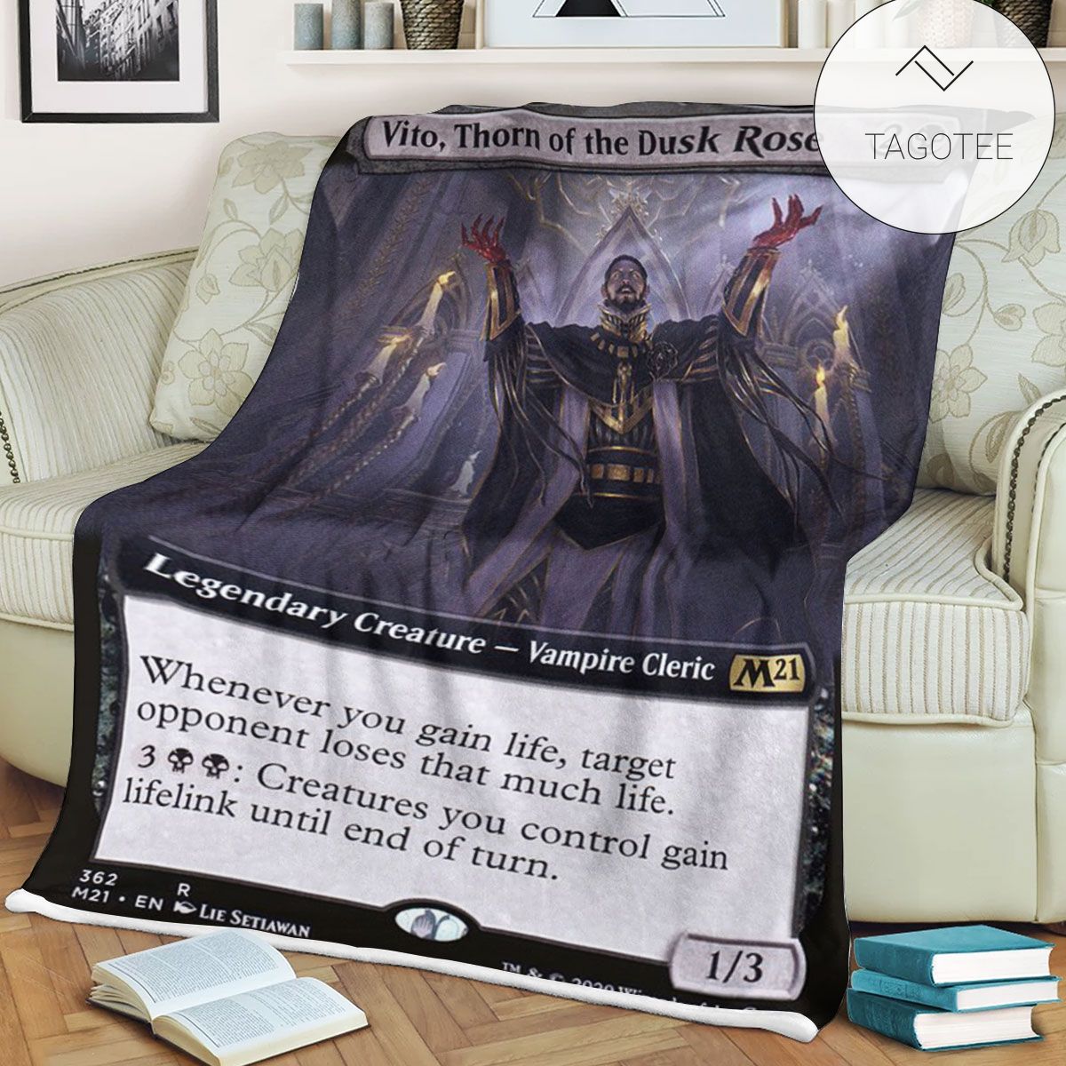 Game Mtg Magic The Gathering M21 362 Vito Thorn Of The Dusk Rose Fleece Blanket Tagotee Game Mtg Magic The Gathering M21 362 Vito Thorn Of The Dusk Rose Fleece Blanket Tagotee