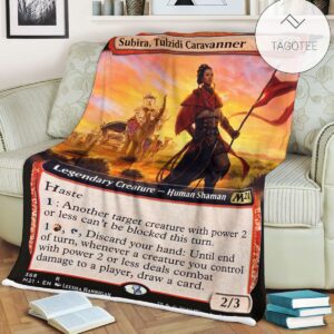 Game Mtg Magic The Gathering M21 368 Subira Tulzidi Caravanner Fleece Blanket
