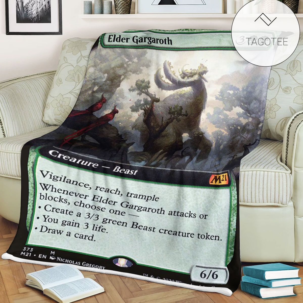 Game Mtg Magic The Gathering M21 373 Elder Gargaroth Fleece Blanket Game Mtg Magic The Gathering M21 373 Elder Gargaroth Fleece Blanket