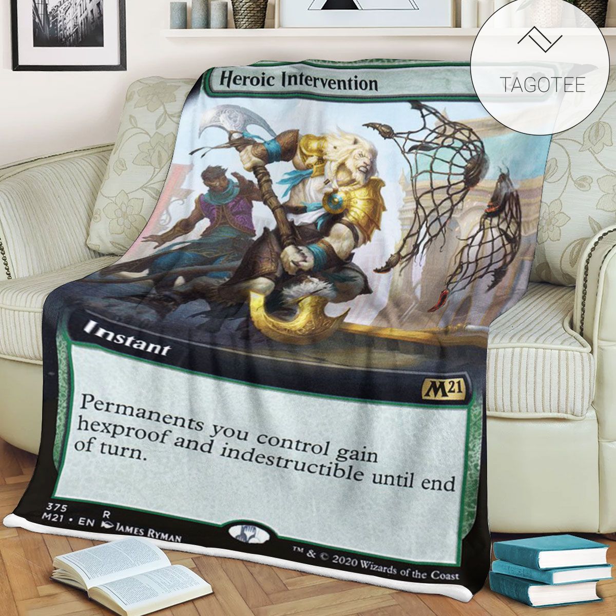 Game Mtg Magic The Gathering M21 375 Heroic Intervention Fleece Blanket Tagotee Game Mtg Magic The Gathering M21 375 Heroic Intervention Fleece Blanket Tagotee