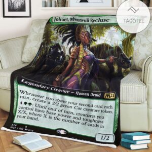 Game Mtg Magic The Gathering M21 376 Jolrael Mwonvuli Recluse Fleece Blanket