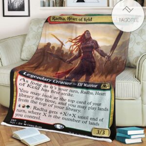 Game Mtg Magic The Gathering M21 380 Radha Heart Of Keld Fleece Blanket