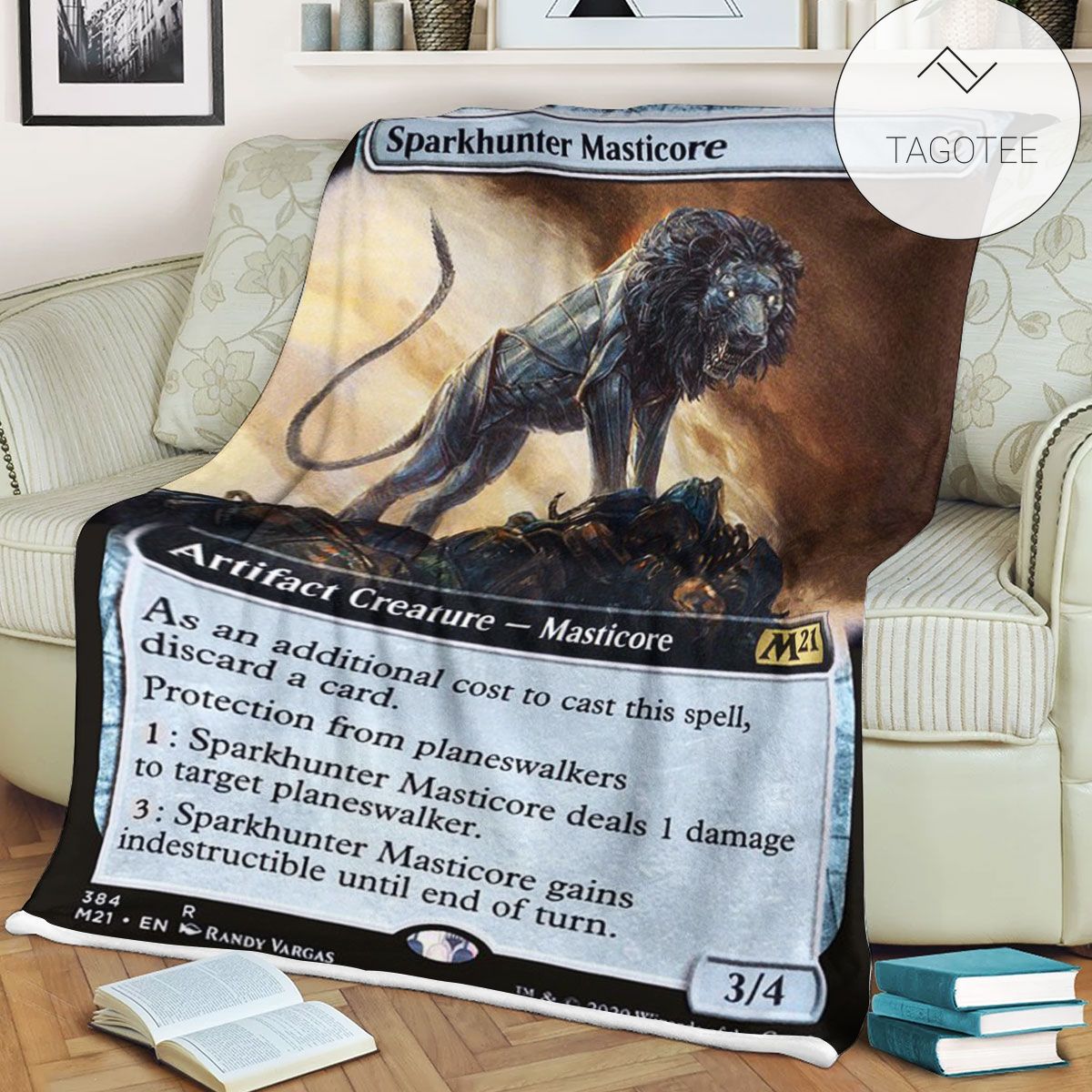 Game Mtg Magic The Gathering M21 384 Sparkhunter Masticore Fleece Blanket Game Mtg Magic The Gathering M21 384 Sparkhunter Masticore Fleece Blanket