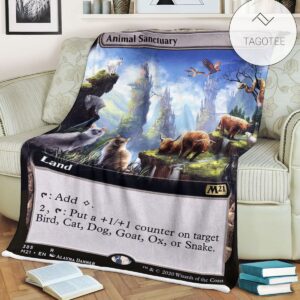 Game Mtg Magic The Gathering M21 385 Animal Sanctuary Fleece Blanket