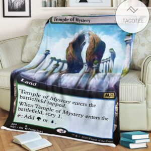 Game Mtg Magic The Gathering M21 389 Temple Of Mystery Fleece Blanket