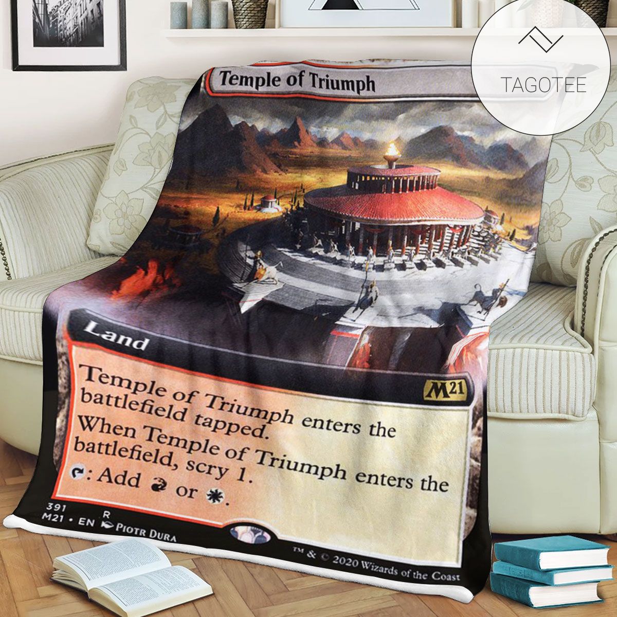 Game Mtg Magic The Gathering M21 391 Temple Of Triumph Fleece Blanket Game Mtg Magic The Gathering M21 391 Temple Of Triumph Fleece Blanket