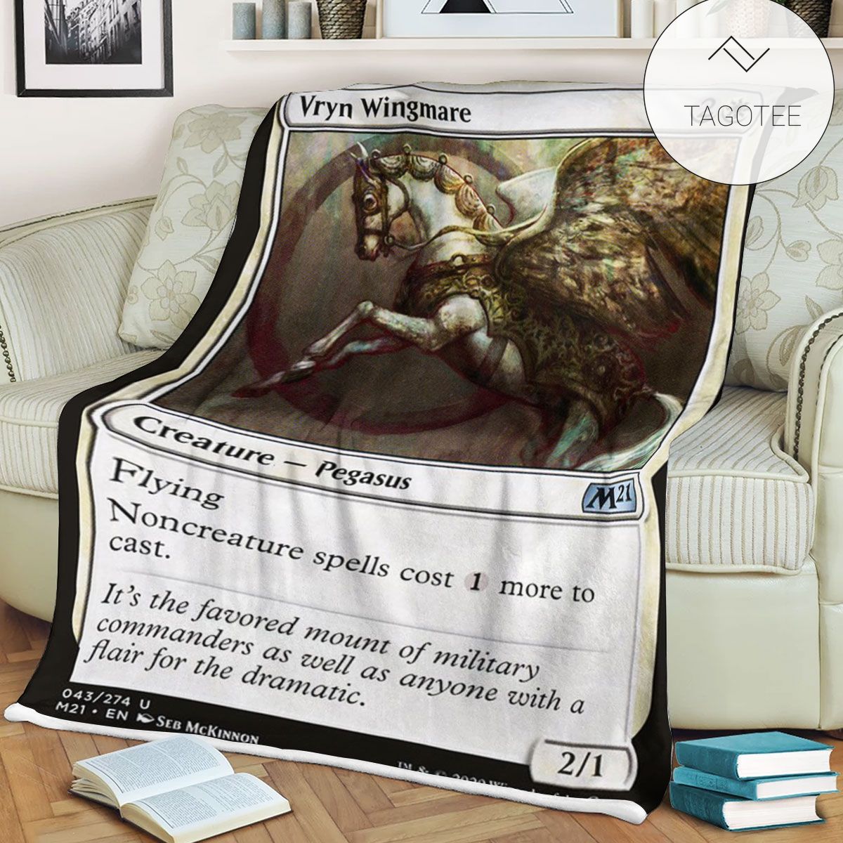 Game Mtg Magic The Gathering M21 43 Vryn Wingmare Fleece Blanket Game Mtg Magic The Gathering M21 43 Vryn Wingmare Fleece Blanket