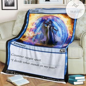 Game Mtg Magic The Gathering M21 46 Cancel Fleece Blanket Tagotee