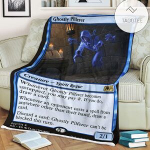 Game Mtg Magic The Gathering M21 52 Ghostly Pilferer Fleece Blanket