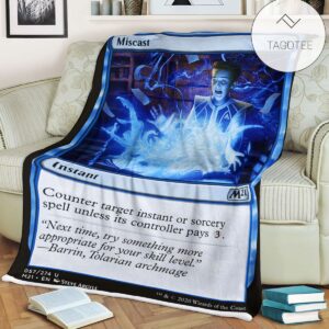 Game Mtg Magic The Gathering M21 57 Miscast Fleece Blanket