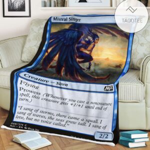 Game Mtg Magic The Gathering M21 58 Mistral Singer Fleece Blanket