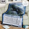 Game Mtg Magic The Gathering M21 60 Pursued Whale Fleece Blanket Tagotee