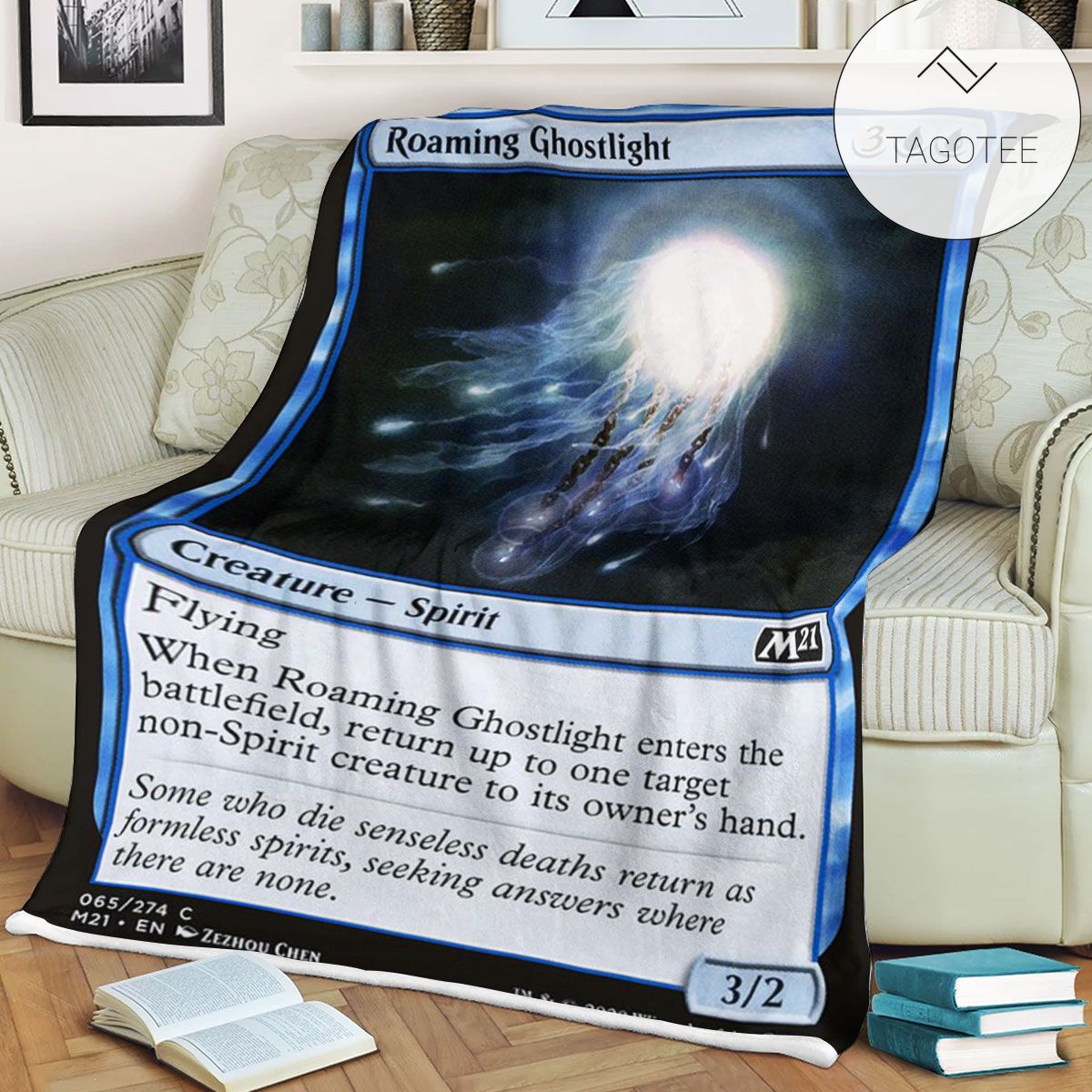 Game Mtg Magic The Gathering M21 65 Roaming Ghostlight Fleece Blanket Game Mtg Magic The Gathering M21 65 Roaming Ghostlight Fleece Blanket