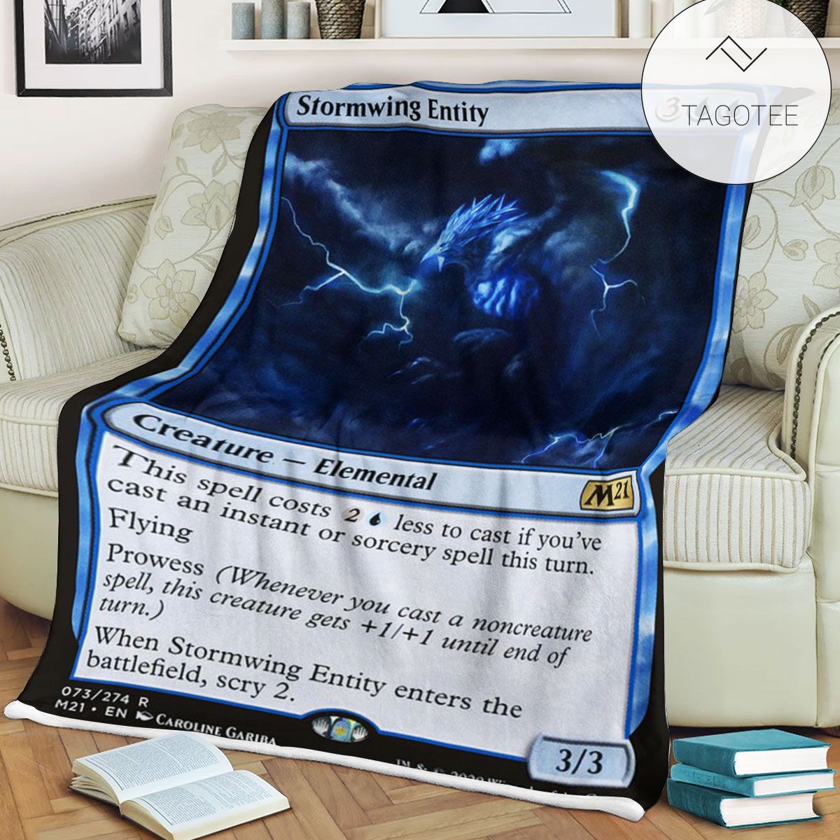 Game Mtg Magic The Gathering M21 73 Stormwing Entity Fleece Blanket Game Mtg Magic The Gathering M21 73 Stormwing Entity Fleece Blanket
