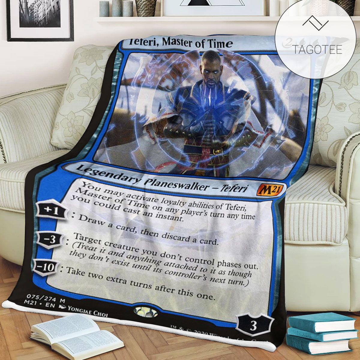Game Mtg Magic The Gathering M21 75 Teferi Master Of Time Fleece Blanket Game Mtg Magic The Gathering M21 75 Teferi Master Of Time Fleece Blanket