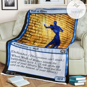 Game Mtg Magic The Gathering M21 85 Wall Of Runes Fleece Blanket