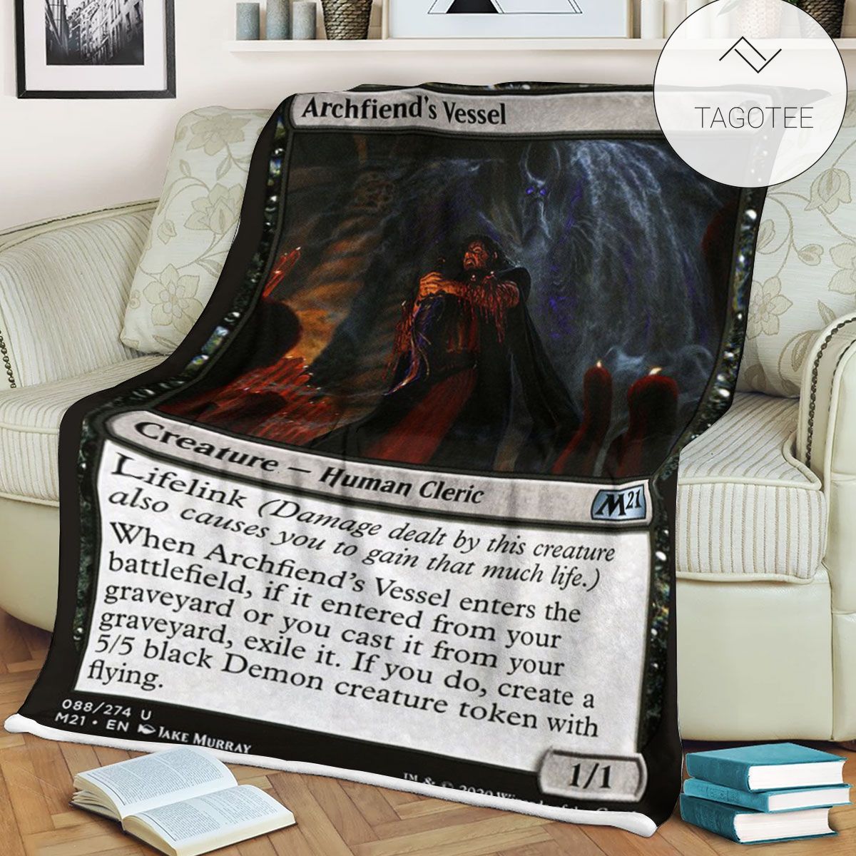 Game Mtg Magic The Gathering M21 88 Archfiend S Vessel Fleece Blanket Game Mtg Magic The Gathering M21 88 Archfiend S Vessel Fleece Blanket