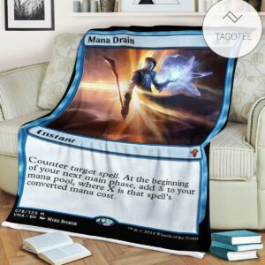Game Mtg Magic The Gathering Mana Drain Soft Blanket