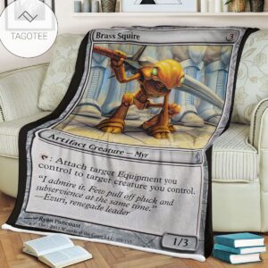 Game Mtg Magic The Gathering Mbs 101 Brass Squire Fleece Blanket Tagotee