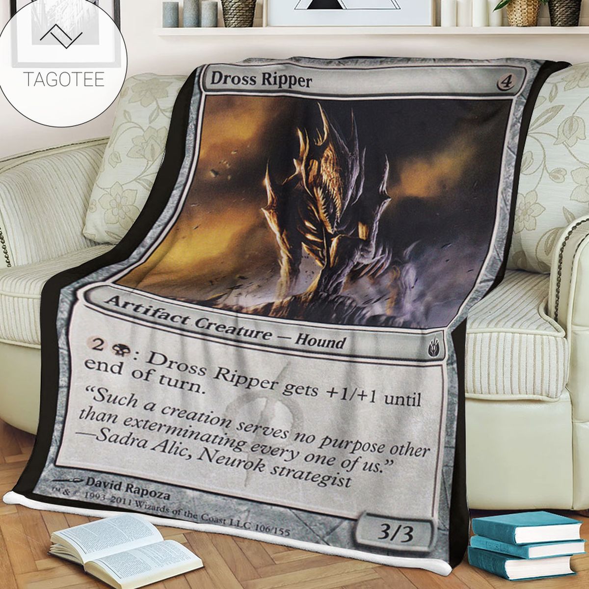 Game Mtg Magic The Gathering Mbs 106 Dross Ripper Fleece Blanket Game Mtg Magic The Gathering Mbs 106 Dross Ripper Fleece Blanket