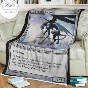 Game Mtg Magic The Gathering Mbs 112 Lumengrid Gargoyle Fleece Blanket