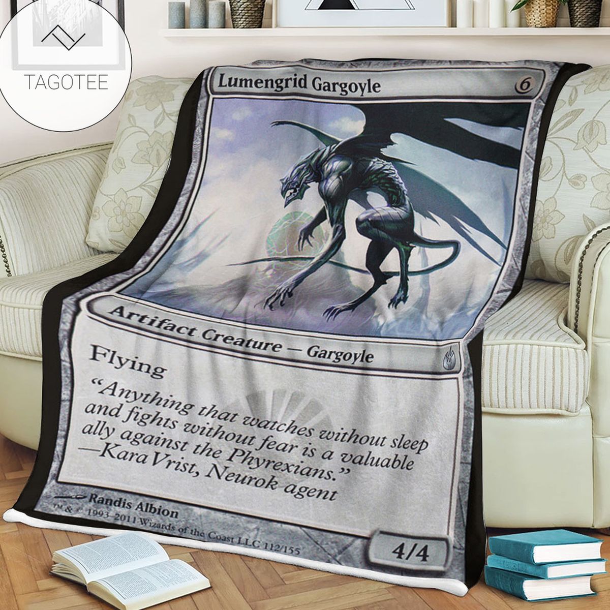 Game Mtg Magic The Gathering Mbs 112 Lumengrid Gargoyle Fleece Blanket Game Mtg Magic The Gathering Mbs 112 Lumengrid Gargoyle Fleece Blanket