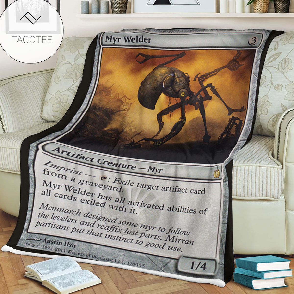 Game Mtg Magic The Gathering Mbs 118 Myr Welder Fleece Blanket Game Mtg Magic The Gathering Mbs 118 Myr Welder Fleece Blanket