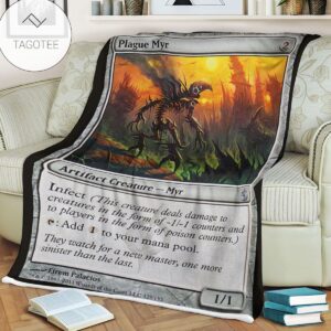 Game Mtg Magic The Gathering Mbs 125 Plague Myr Fleece Blanket